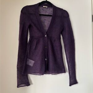 Authentic Miu Miu mohair Cardigan in size small